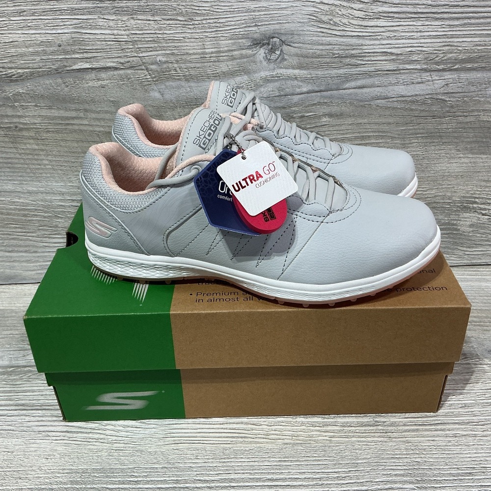 Skechers Go Golf Pivot Gray Women's 7.5 Golf Water Repellent Shoes 123009-LGPK